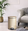 Gold Soft-Close Stainless Steel Trash Can for Home & Kitchen 12 Litre