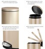 Gold Soft-Close Stainless Steel Trash Can for Home & Kitchen 8 Litre