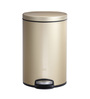 Gold Soft-Close Stainless Steel Trash Can for Home & Kitchen 8 Litre