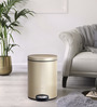 Gold Soft-Close Stainless Steel Trash Can for Home & Kitchen 8 Litre