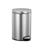 Silver Soft-Close Stainless Steel Trash Can for Home & Kitchen 12 Litre