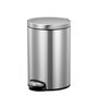 Silver Soft-Close Stainless Steel Trash Can for Home & Kitchen 8 Litre