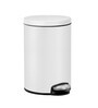 White Soft-Close Stainless Steel Trash Can for Home & Kitchen 5 Litre