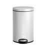 White Soft-Close Stainless Steel Trash Can for Home & Kitchen 5 Litre