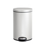White Soft-Close Stainless Steel Trash Can for Home & Kitchen 8 Litre