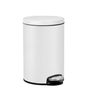 White Soft-Close Stainless Steel Trash Can for Home & Kitchen 8 Litre
