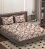 Brown Soft Cotton Breathable and Wrinkel Free Double Fitted Bedsheet with 2 Pillow Covers