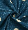 Blue Soft Cotton Breathable and Wrinkel Free Double Fitted Bedsheet with 2 Pillow Covers