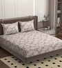 Pink Soft Cotton Breathable and Wrinkel Free Double Fitted Bedsheet with 2 Pillow Covers