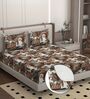 White Soft Cotton Breathable and Wrinkel Free Double Fitted Bedsheet with 2 Pillow Covers