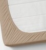 Brown Soft Cotton Breathable and Wrinkel Free Double Fitted Bedsheet with 2 Pillow Covers