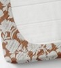 Brown Soft Cotton Breathable and Wrinkel Free Double Fitted Bedsheet with 2 Pillow Covers