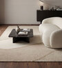 Soft Curved Liner Geometric Rug 3X4'6 ft| Beige & White Carpet Dhurrie