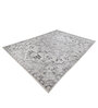Soft Damask Rug 8X11 ft| Black Ink & Oyster Carpet