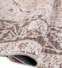 Soft Damask Rug 8X11 ft| Light Gold & Deep Ruby Carpet