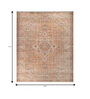 Soft Damask Rug 9'6X13 ft| Ochre & Amber Glow Carpet