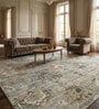 Soft Damask Rug 9'6X13 ft| Treetop & Dark Green Carpet