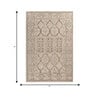 Soft Ethnic Motif Rug 5X8 ft| Natural & White Carpet Dhurrie