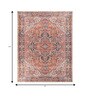 Soft Floral & Botanical Rug 9X12 ft| Twilight Blue & Amber Carpet