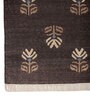 Soft Floral Rug 4'6X6'6 ft| Natural Brown Carpet Dhurrie