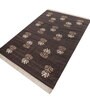 Soft Floral Rug 4'6X6'6 ft| Natural Brown Carpet Dhurrie