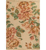 Soft Floral Rug 5X8 ft| Bright Yellow & Ashwood Carpet Dhurrie