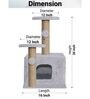 Soft Fur Cat Activity Tree In Grey Colour