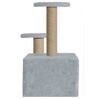 Soft Fur Cat Activity Tree In Grey Colour