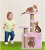 Soft Fur Cat Activity Tree In Pink Colour