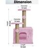 Soft Fur Cat Activity Tree In Pink Colour