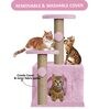 Soft Fur Cat Activity Tree In Pink Colour