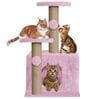Soft Fur Cat Activity Tree In Pink Colour