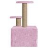 Soft Fur Cat Activity Tree In Pink Colour