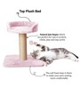 Soft Fur Cat Scratching Post In Pink Colour