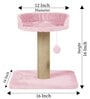 Soft Fur Cat Scratching Post In Pink Colour