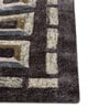 Liquorice Geometric Wool & Viscose 9X6 Feet Hand Tufted Carpet