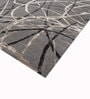 Charcoal Slate Geometric Wool & Viscose 9X6 Feet Hand Tufted Carpet