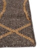 Dark Brown Geometric Wool & Polyester 10X8 Feet Handmade Carpet