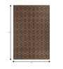 Dark Brown Geometric Wool & Polyester 10X8 Feet Handmade Carpet