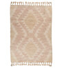 Soft Geometric Diamond Rug 5X8'6 ft| Medium Rose & Orange Carpet Dhurrie