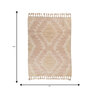Soft Geometric Diamond Rug 5X8'6 ft| Medium Rose & Orange Carpet Dhurrie