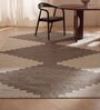 Soft Geometric Diamond Rug 5X8 ft| Beige Carpet Dhurrie