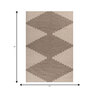 Soft Geometric Diamond Rug 5X8 ft| Beige Carpet Dhurrie