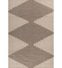 Soft Geometric Diamond Rug 5X8 ft| Beige Carpet Dhurrie