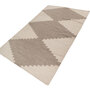 Soft Geometric Diamond Rug 5X8 ft| Beige Carpet Dhurrie