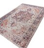 Soft Geometric Motif Rug 5X7'6 ft| Siam Blue & Ribbon Red Carpet Dhurrie