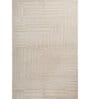 Soft Geometric Rug 4X6 ft| Beige Carpet Dhurrie