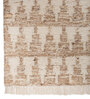 Soft Geometric Rug 5X8 ft| Beige & White Carpet Dhurrie