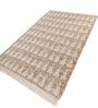 Soft Geometric Rug 5X8 ft| Beige & White Carpet Dhurrie