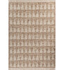 Soft Geometric Rug 5X8 ft| Beige & White Carpet Dhurrie